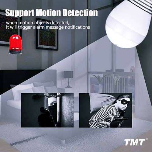 360° Panoramic Light Bulb WiFi Camera | E27 Screw | Discreet Surveillance | TMT Durban